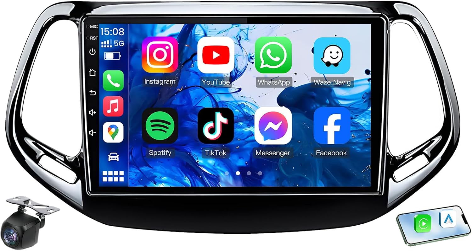 Fortdows Compass radio with included backup camera and CarPlay / Android Auto